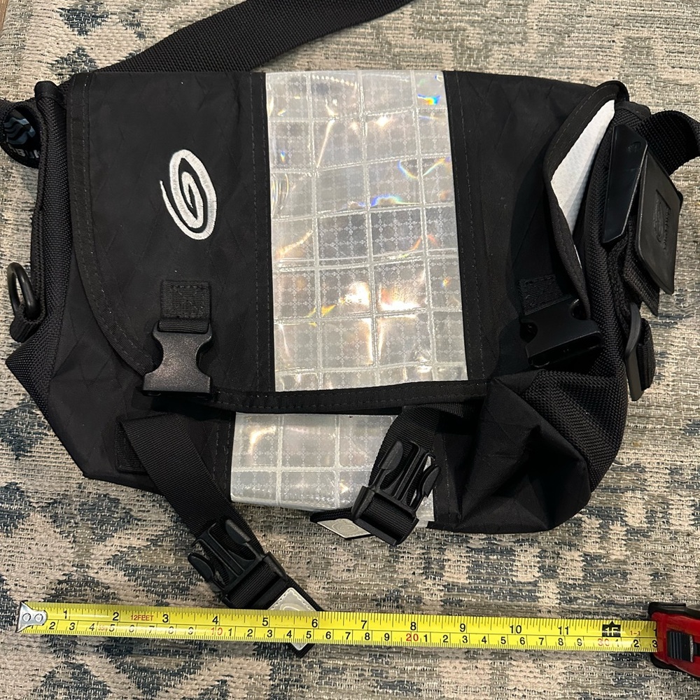 Timbuk2 Black and Silver Messenger Bag